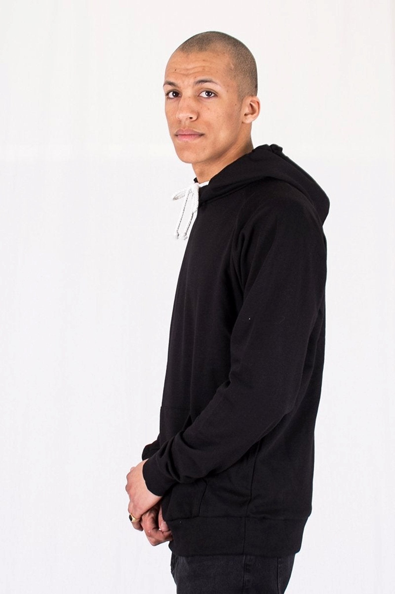 Raglan basic hoodie - Black - TeeShoppen - Black 4