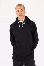 Load image into Gallery viewer, Raglan basic hoodie - Black - TeeShoppen - Black 7
