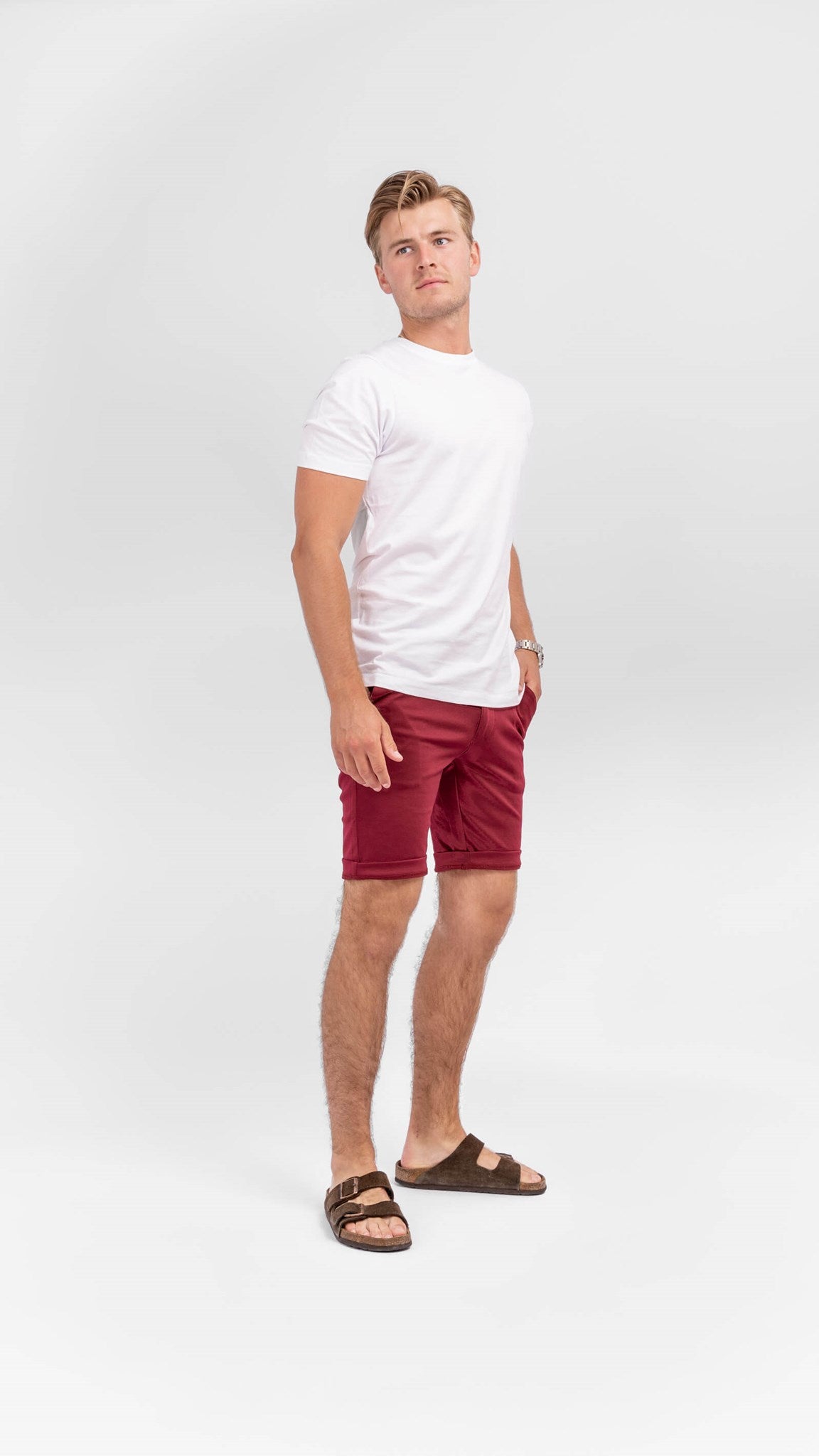 Performance Shorts - Burgundy - TeeShoppen - Red