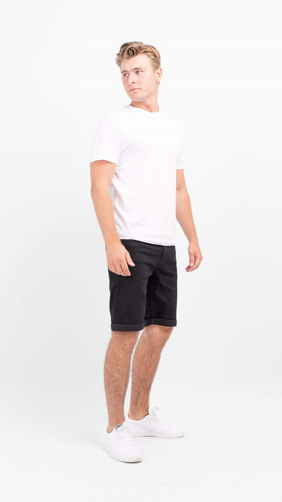 Denim Shorts - Black - TeeShoppen - Black 2