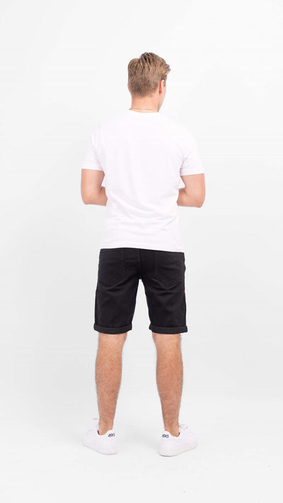 Denim Shorts - Black - TeeShoppen - Black 3