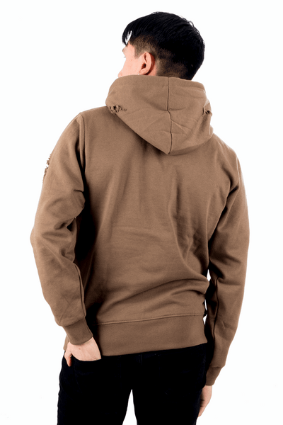 Ripped hoody - Army Green - TeeShoppen - Green 6