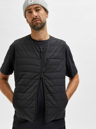 Round Neckline Duvet vest - Black - Selected Homme - Black