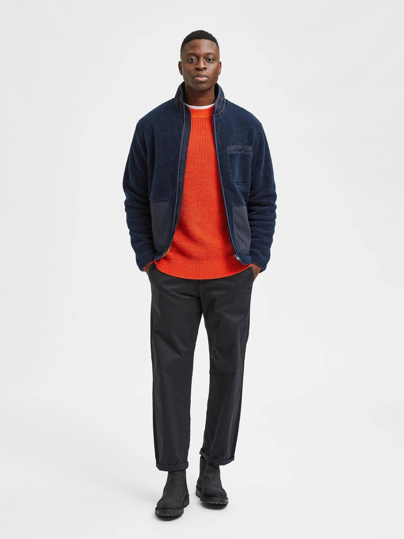 Sterling Fleece Jacket - Sky Captain - Selected Homme - Blue 3