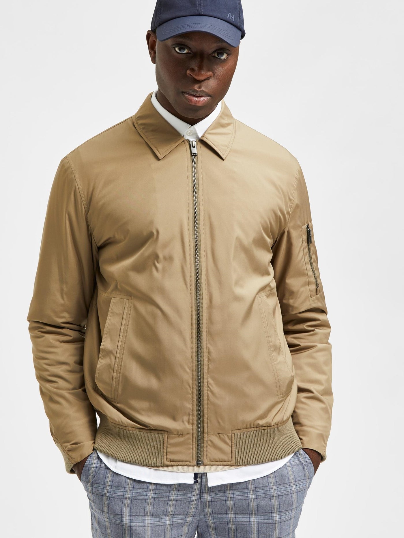 Royce Short Jacket - Brindle - Selected Homme - Khaki 5