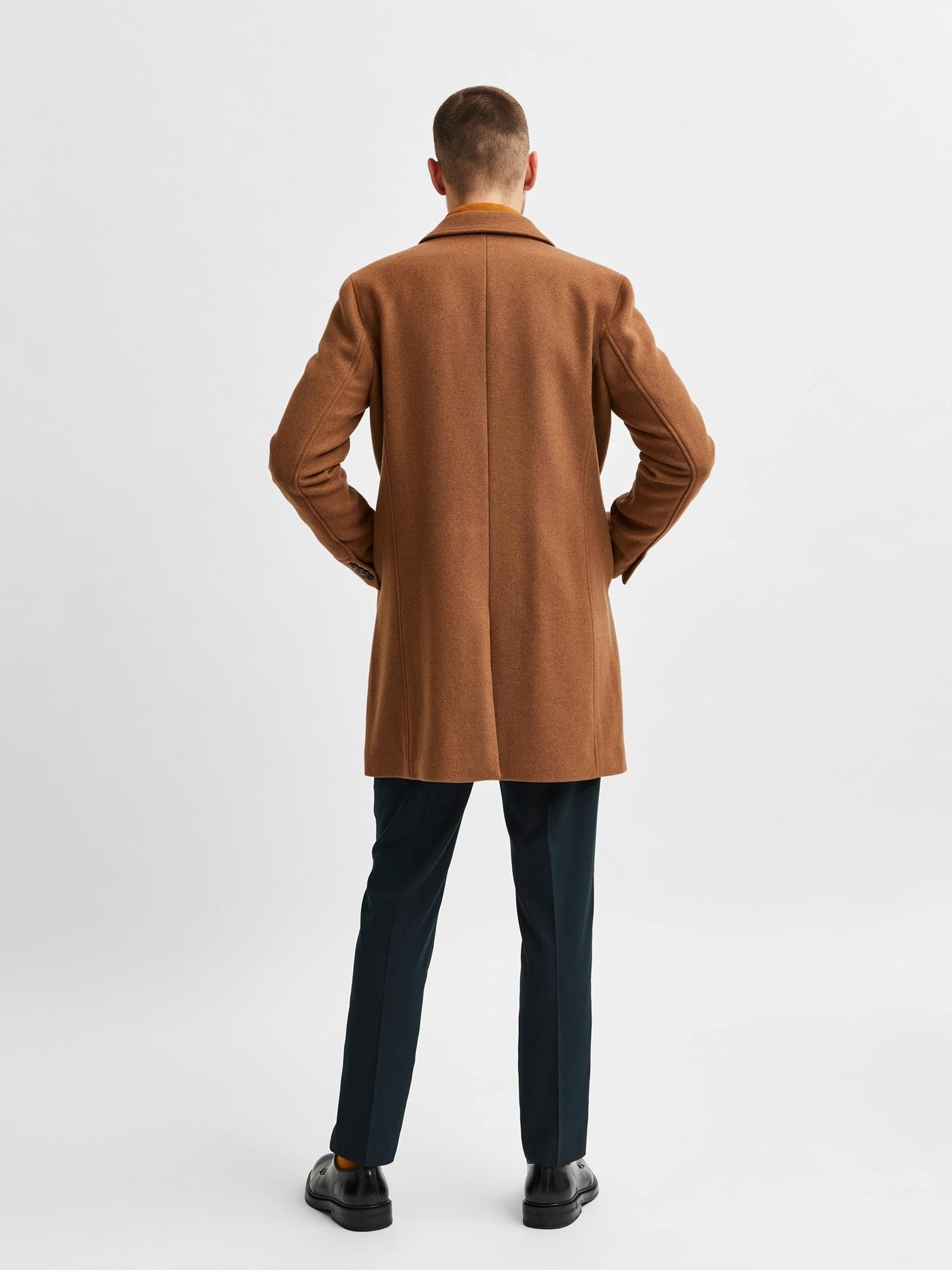 Hagen Wool Coat - Camel - Selected Homme - Brown 2