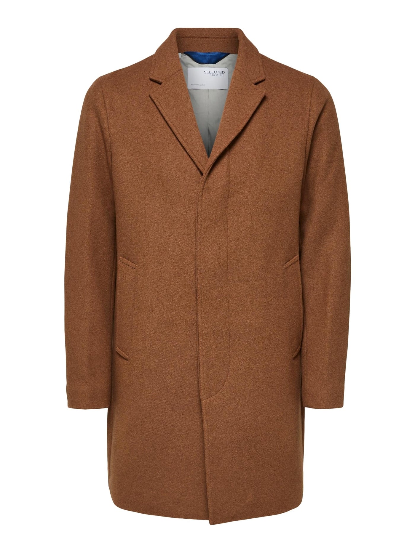 Hagen Wool Coat - Camel - Selected Homme - Brown 4