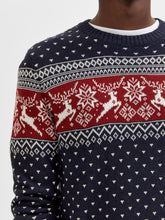 Load image into Gallery viewer, Deer Knit Crew Neck - Maritime Blue - Selected Homme - Blue 2
