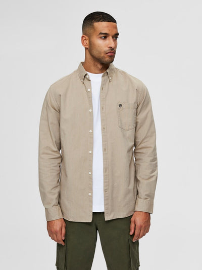 Regular Collect Shirt - Moonstruck - Selected Homme - Khaki