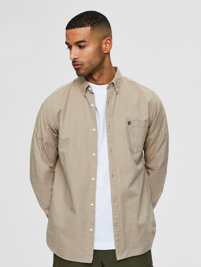 Regular Collect Shirt - Moonstruck - Selected Homme - Khaki 3