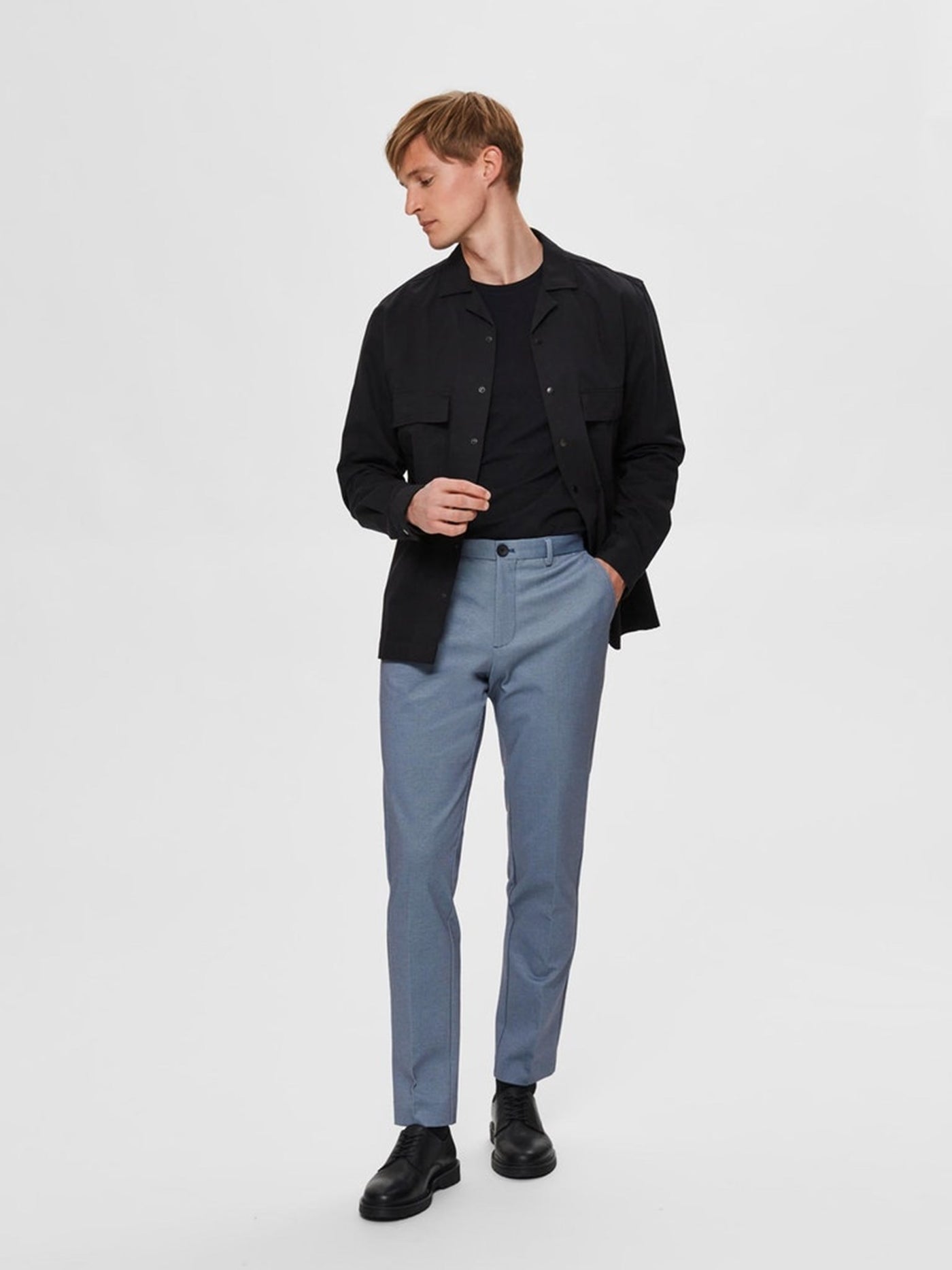 Aiden Pants - Light Blue - Selected Homme - Blue 3