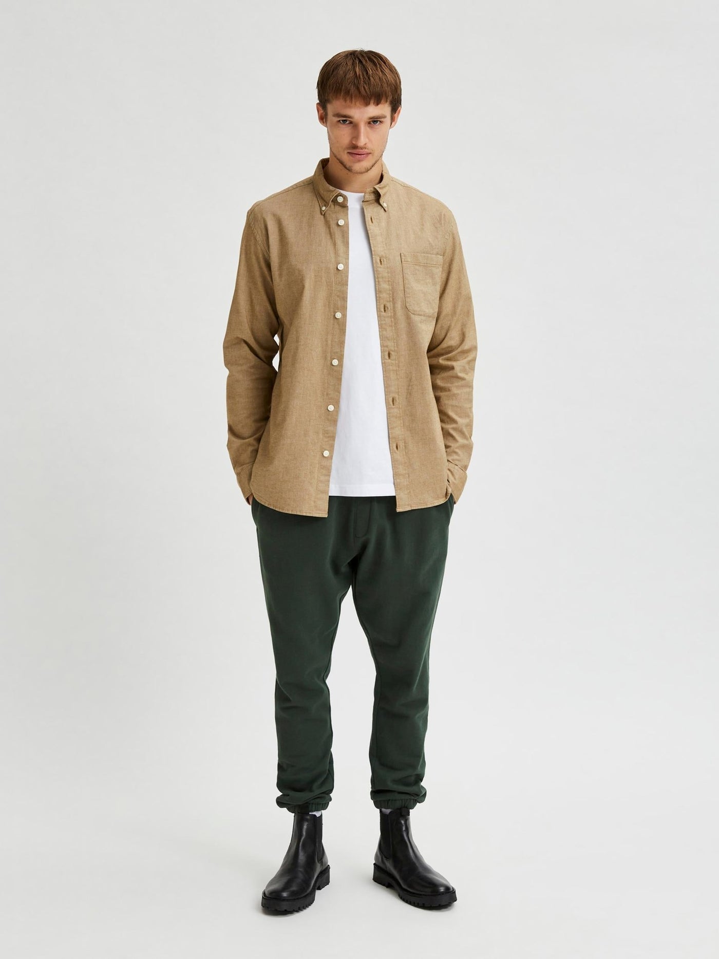 Rick Flex Shirt - Teak - Selected Homme - Khaki 2