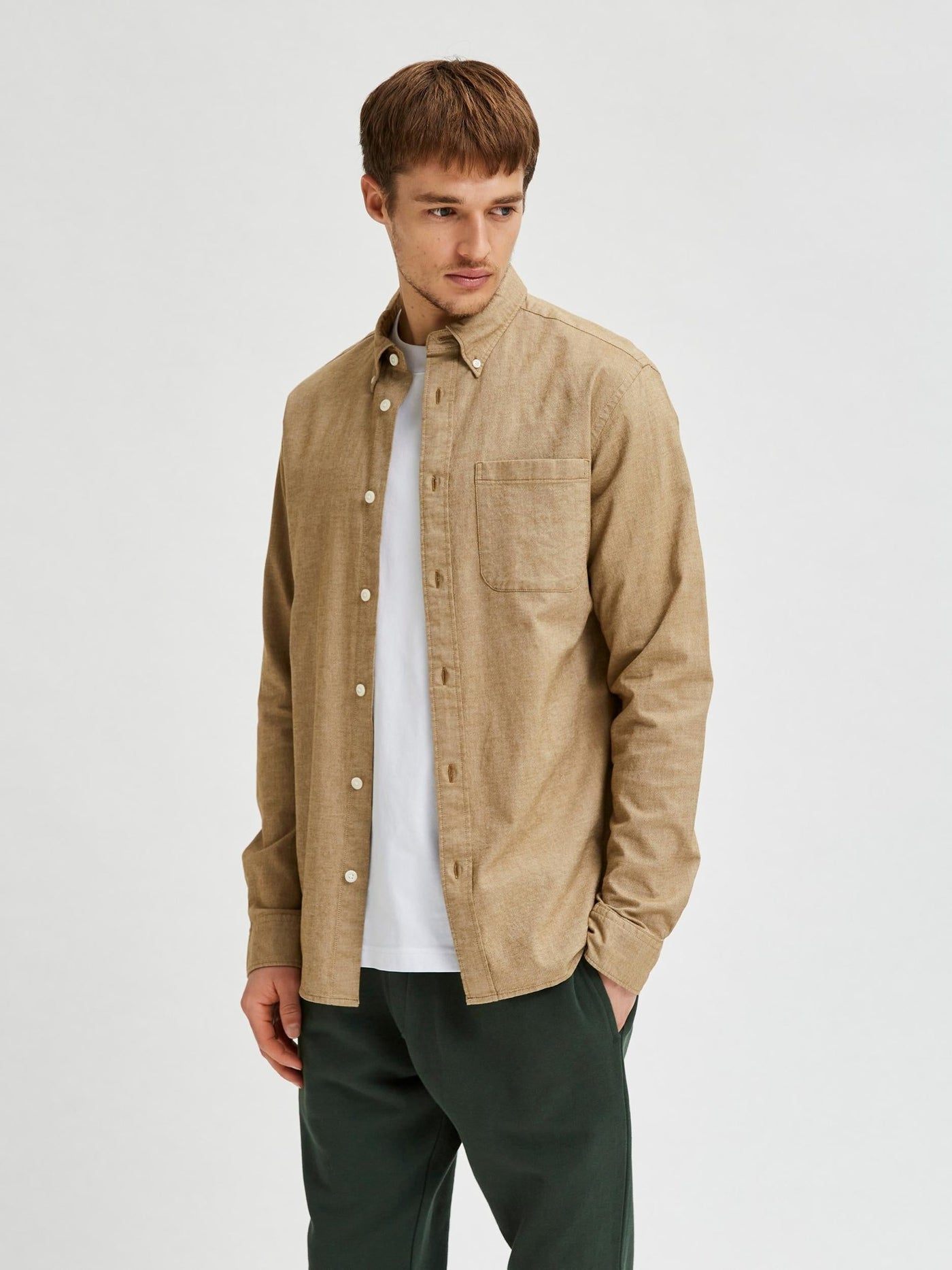 Rick Flex Shirt - Teak - Selected Homme - Khaki