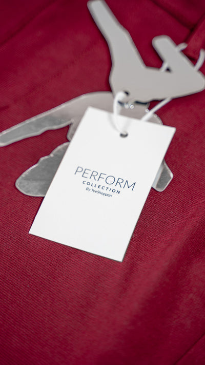 Performance Shorts - Burgundy - TeeShoppen - Red 4