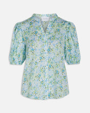 Charger l&#39;image dans la galerie, Varia Blouse - Blue/Green Flower - Sisters Point - Blue 3
