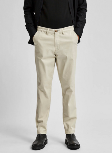 Miles Flex chino pant - Moonstruck (organic cotton) - Selected Homme - Khaki