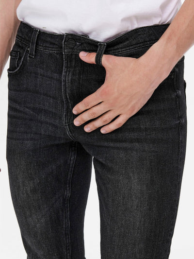 Loom Life Slim Jeans - Black Denim - Only & Sons - Black 2