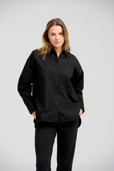 Relaxed Shirt - Black - TeeShoppen - Black