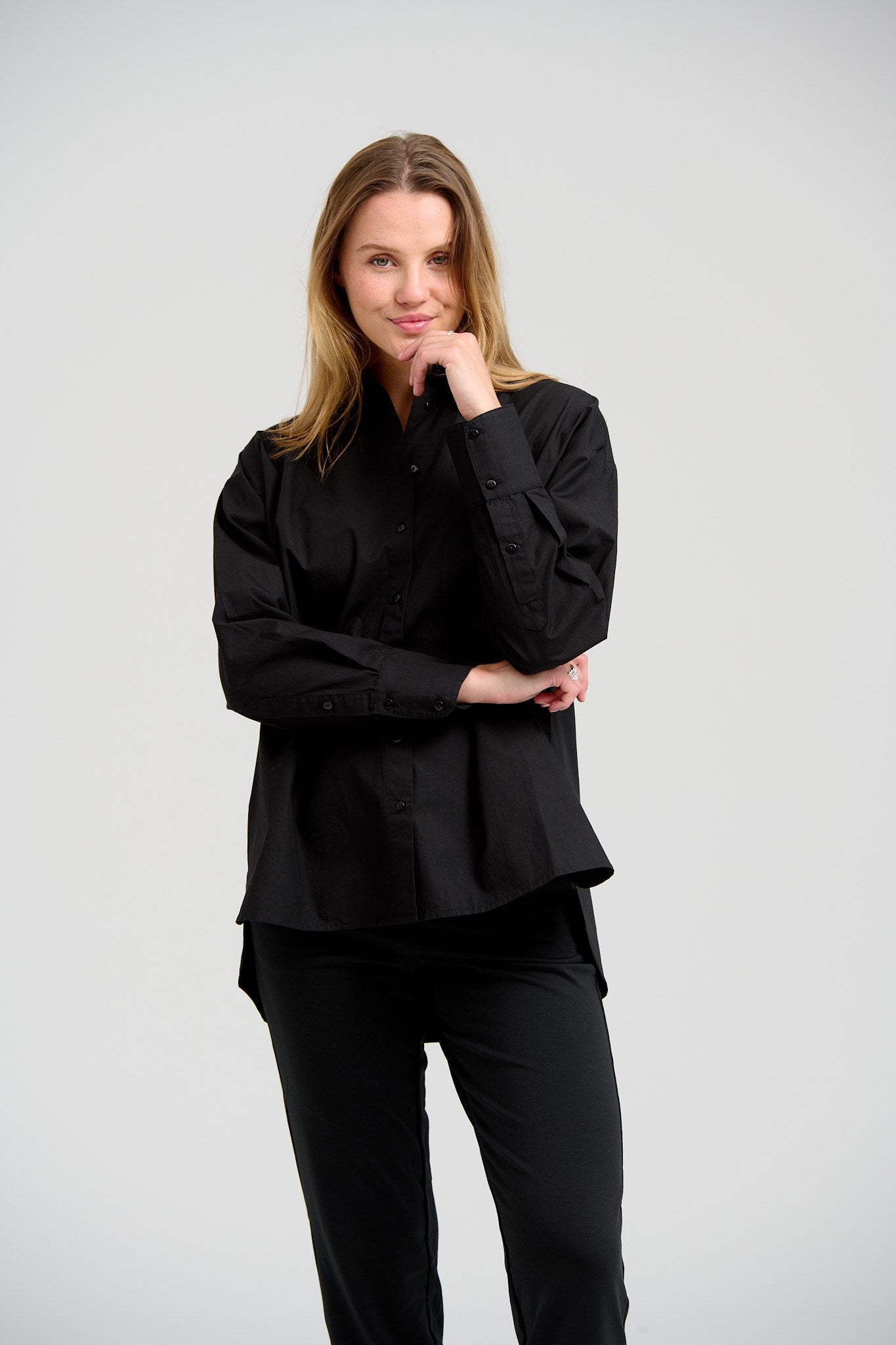 Relaxed Shirt - Black - TeeShoppen - Black 3