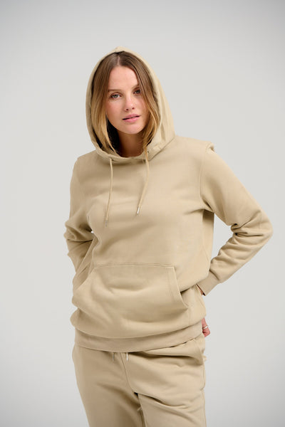 Basic Hoodie Sweat - Dark Beige - TeeShoppen - Khaki 3