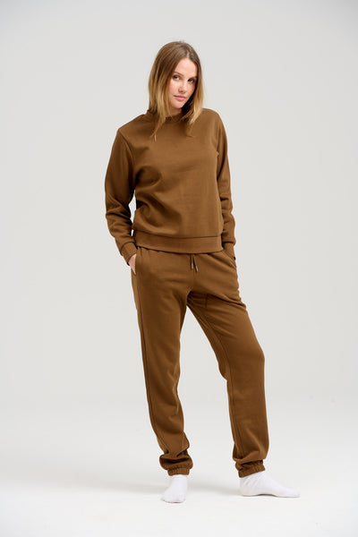 Basic Crewneck Sweat - Brown - TeeShoppen - Brown 3