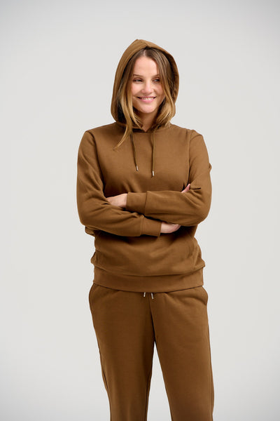 Basic Hoodie Sweat - Brown - TeeShoppen - Brown