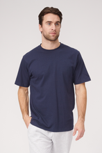 Cargar imagen en el visor de la galería, Oversized T-shirt - Navy - TeeShoppen - Blue 3
