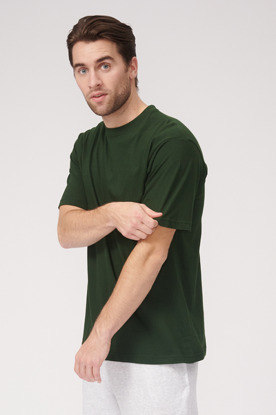 Oversized T-shirt - Dark Green - TeeShoppen - Green 3