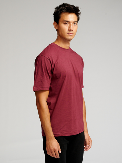 Oversized T-shirt - Burgundy - TeeShoppen - Red 2