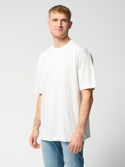 Oversized T-shirt - Light Grey - TeeShoppen - Grey 4