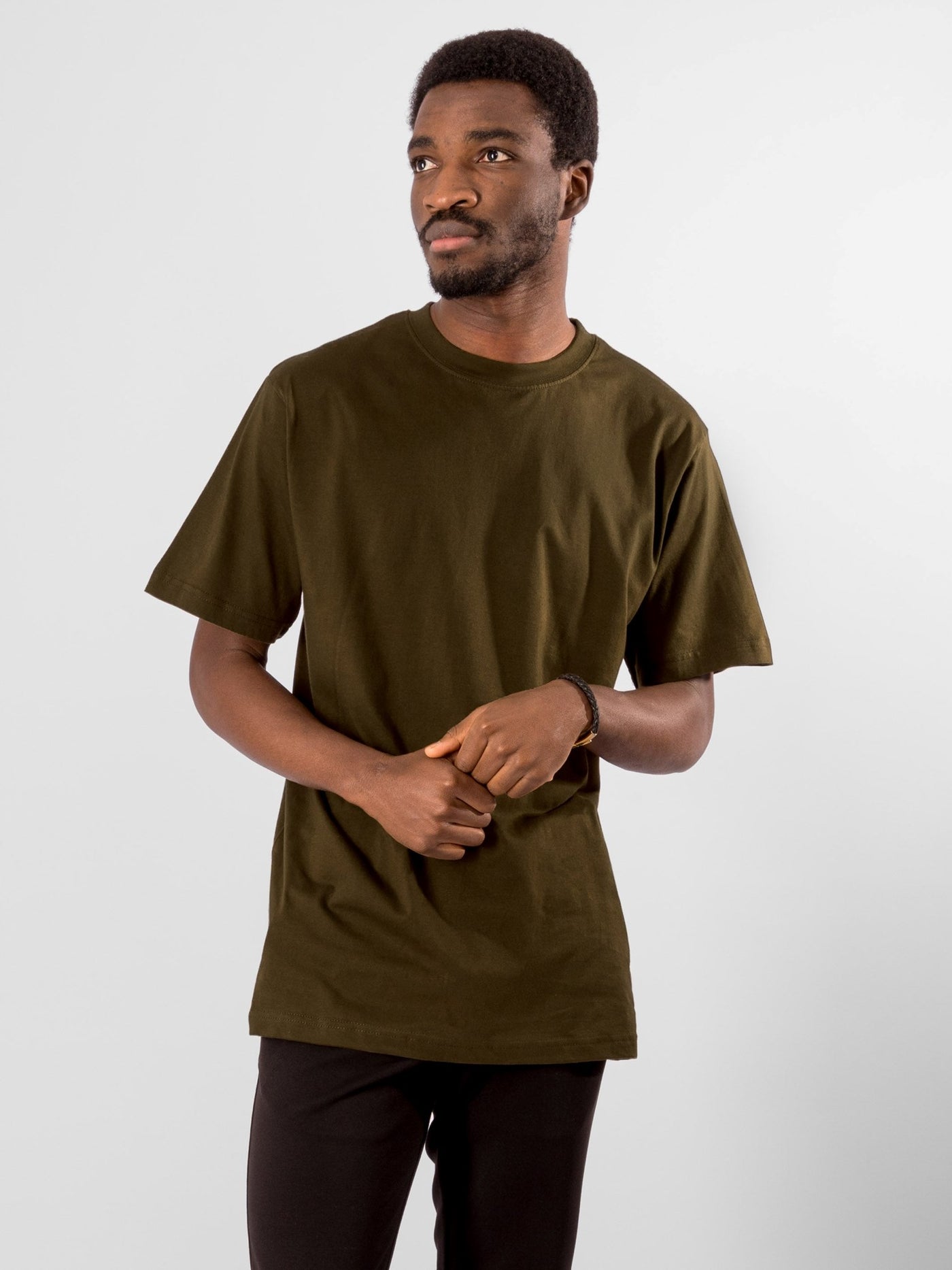 Oversized T-shirt - Olive - TeeShoppen - Green 3