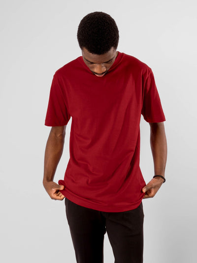 Oversized T-shirt - Red - TeeShoppen - Red