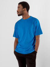 Cargar imagen en el visor de la galería, Oversized T-shirt - Turquoise Blue - TeeShoppen - White 3
