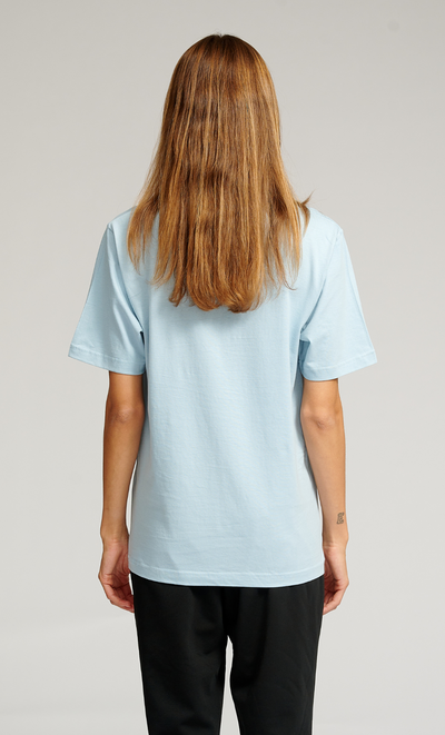 Oversized t-shirt - Light Blue (Women) - TeeShoppen - Blue 4