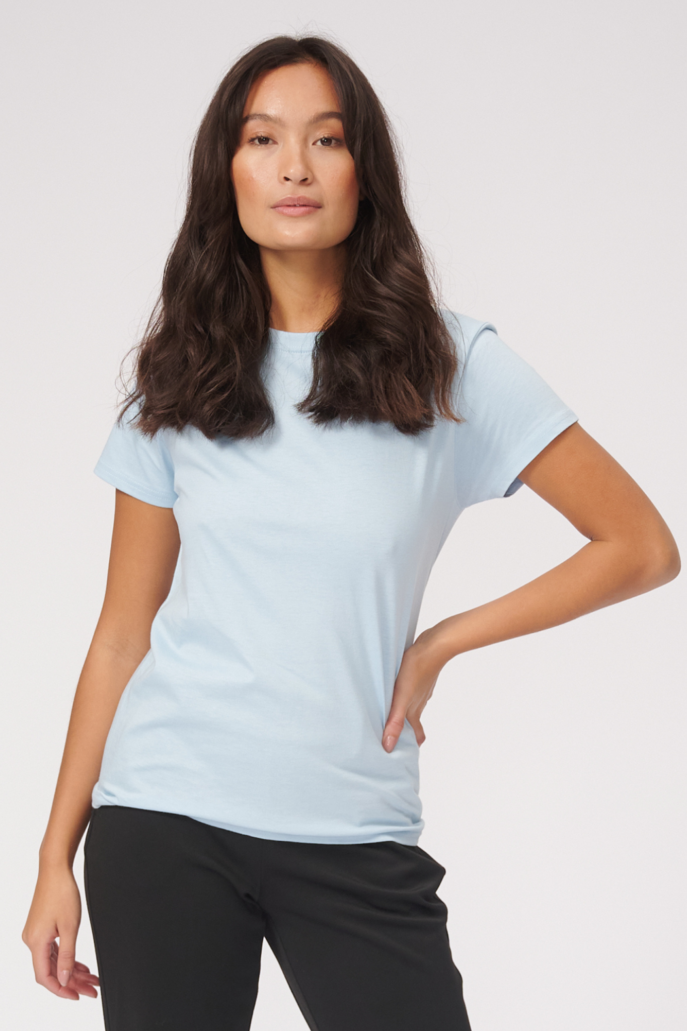 Basic T-shirt - Sky Blue - TeeShoppen - Blue 3