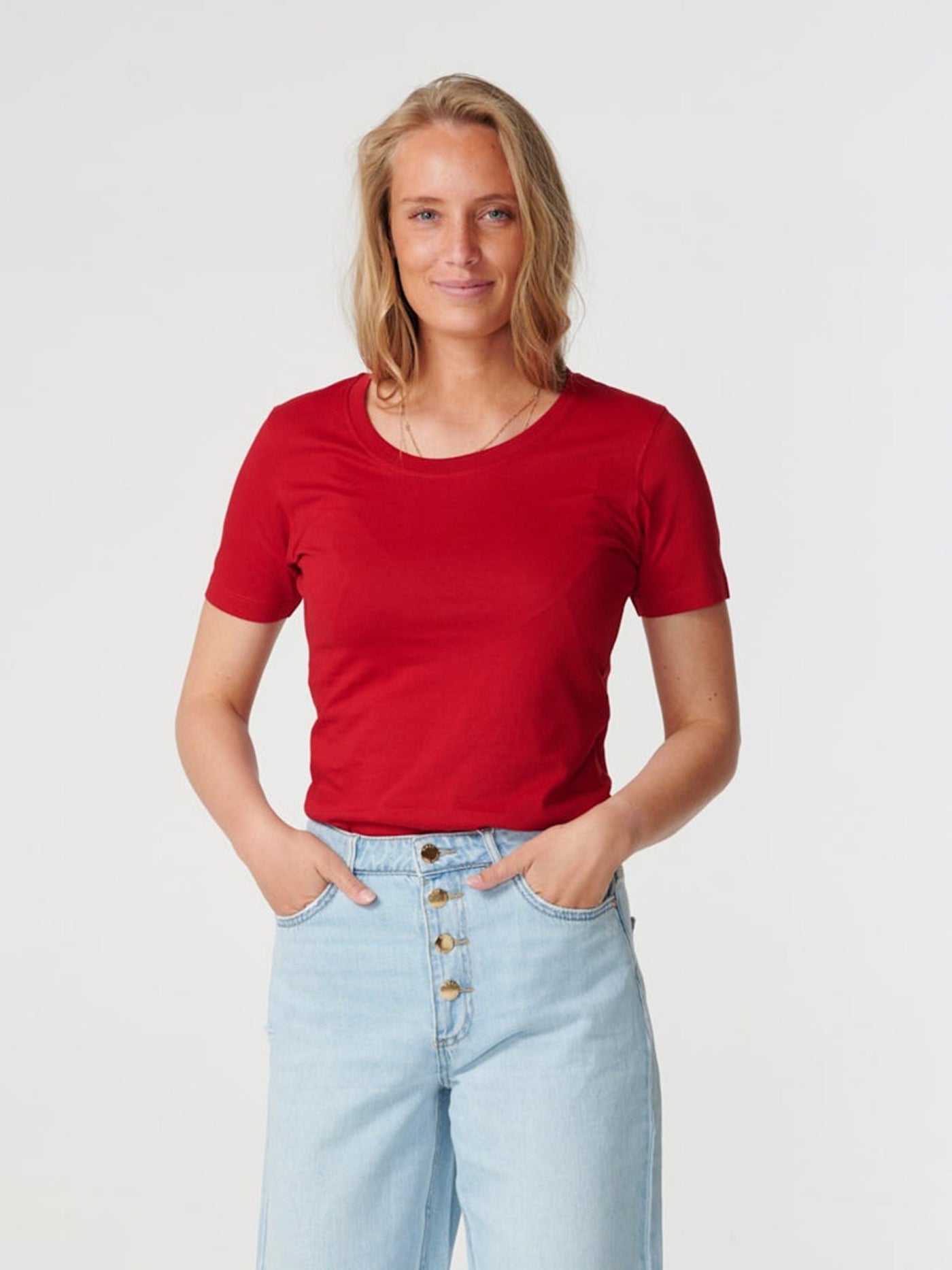 Fitted t-shirt – - TeeShoppen - Red