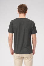 Charger l&#39;image dans la galerie, Raw Neck T-shirt - Dark Gray - TeeShoppen - Grey 2
