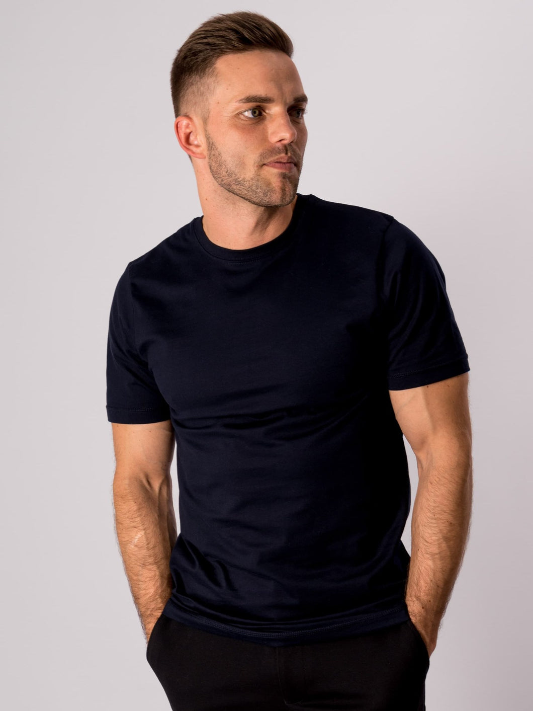 Organic Basic T-shirt - Dark Navy - TeeShoppen - Blue