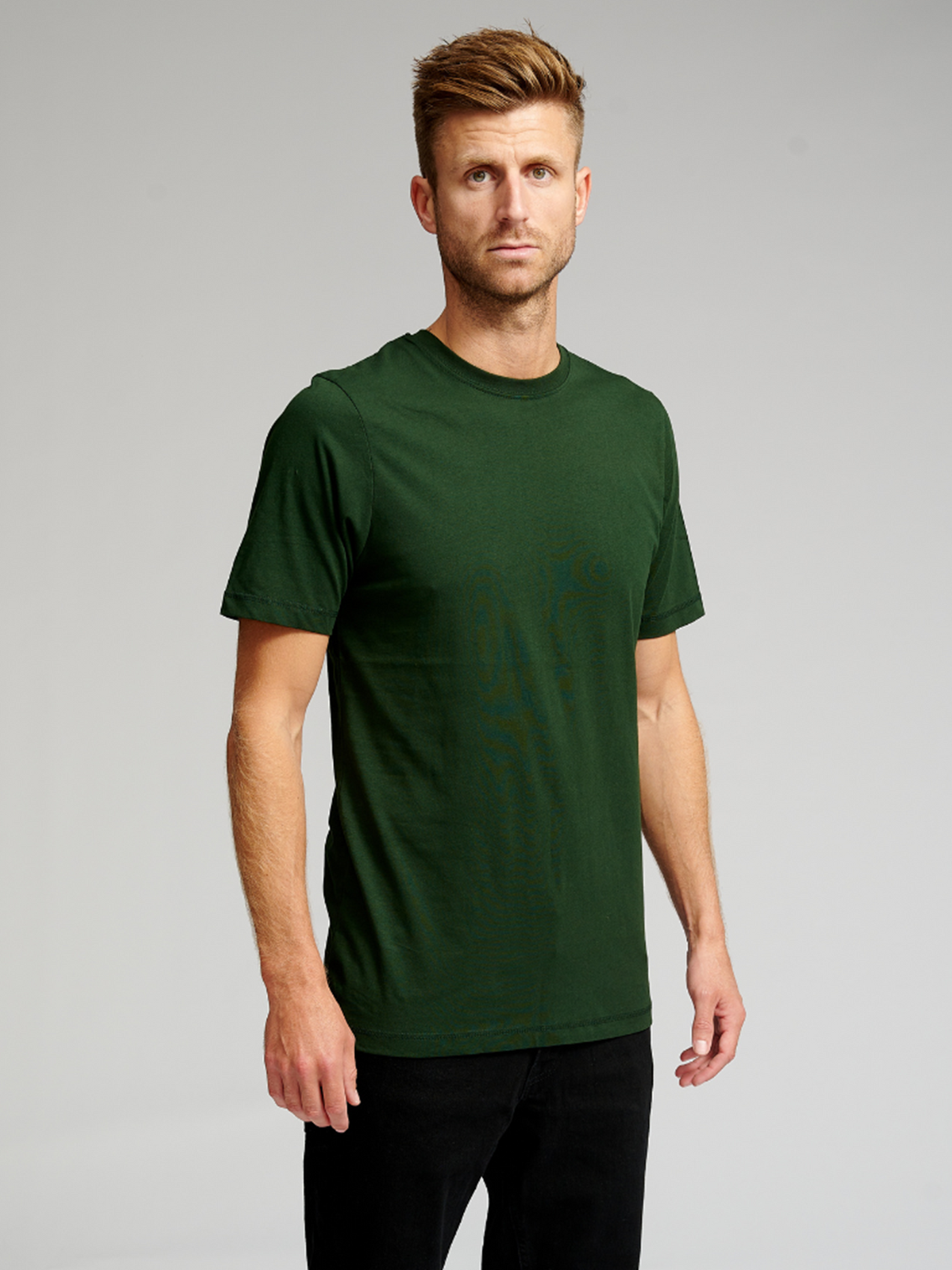 Organic Basic T-shirt - Dark Green - TeeShoppen - Green 2