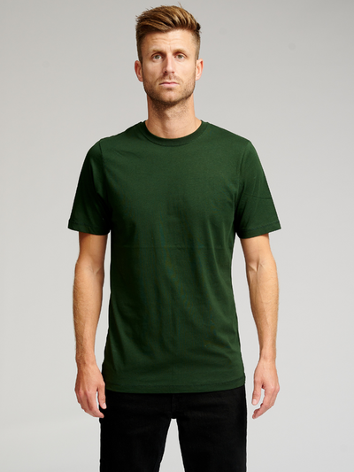 Organic Basic T-shirt - Dark Green - TeeShoppen - Green