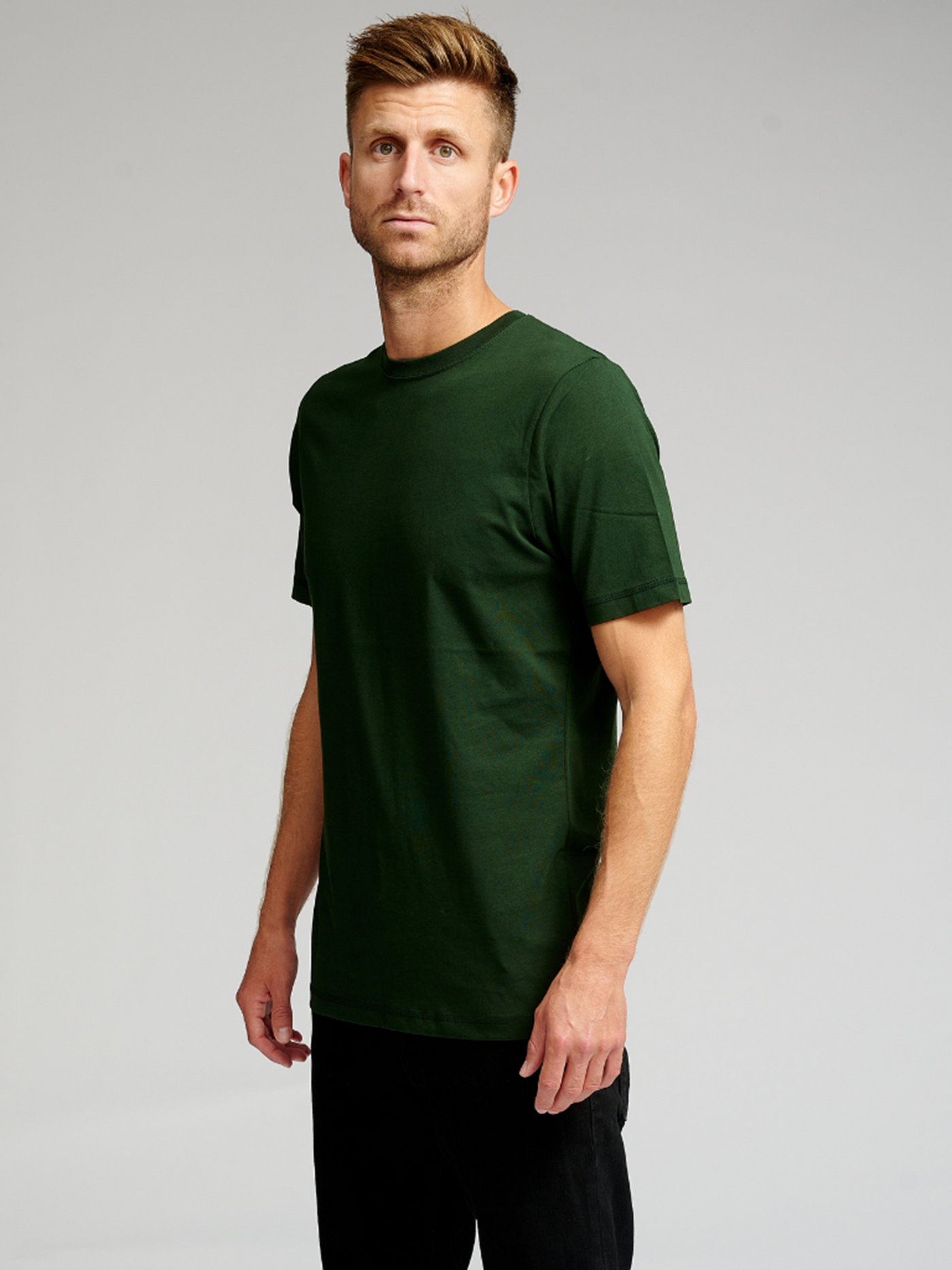 Organic Basic T-shirt - Dark Green - TeeShoppen - Green 3