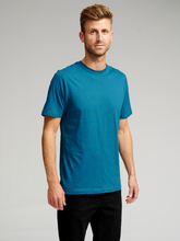 Load image into Gallery viewer, Organic Basic T-shirt - Petrol Blue - TeeShoppen - Blue 2
