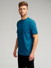 Load image into Gallery viewer, Organic Basic T-shirt - Petrol Blue - TeeShoppen - Blue 3
