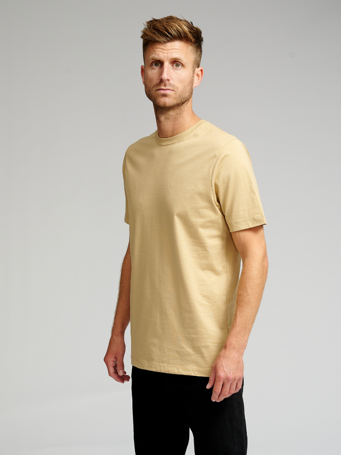 Organic Basic T-shirt - Beige - TeeShoppen - Khaki 3