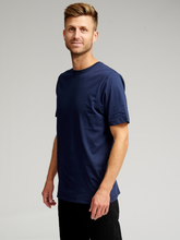 Load image into Gallery viewer, Organic Basic T-shirt - Navy - TeeShoppen - Blue 3
