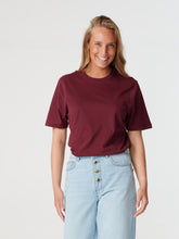 Load image into Gallery viewer, Boyfriend Tee - Burgundy Red - TeeShoppen - Red
