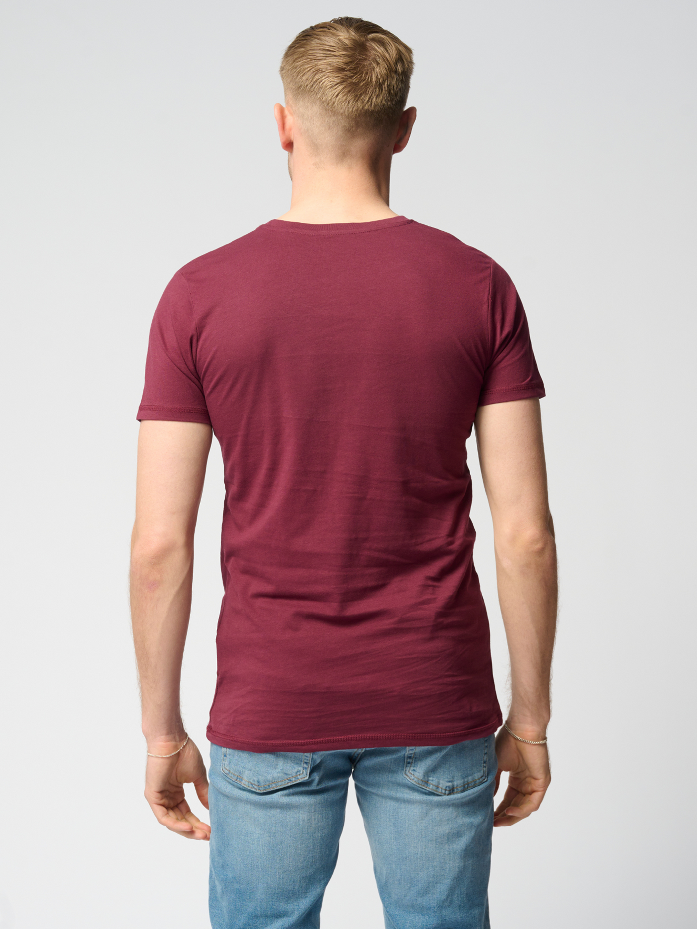 Muscle T-shirt - Burgundy Red - TeeShoppen - Red 2