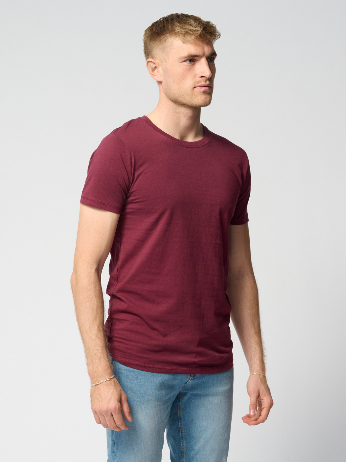 Muscle T-shirt - Burgundy Red - TeeShoppen - Red 4