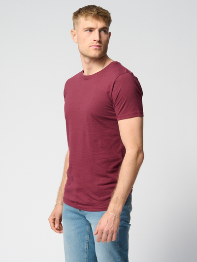 Muscle T-shirt - Burgundy Red - TeeShoppen - Red 3