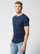 Load image into Gallery viewer, Muscle T-shirt - Navy - TeeShoppen - Blue 3
